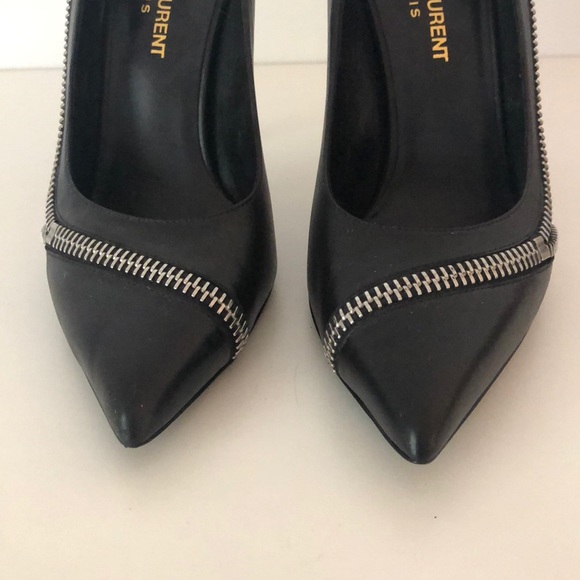 Saint Laurent bicolor zip heels - Picture 7 of 8